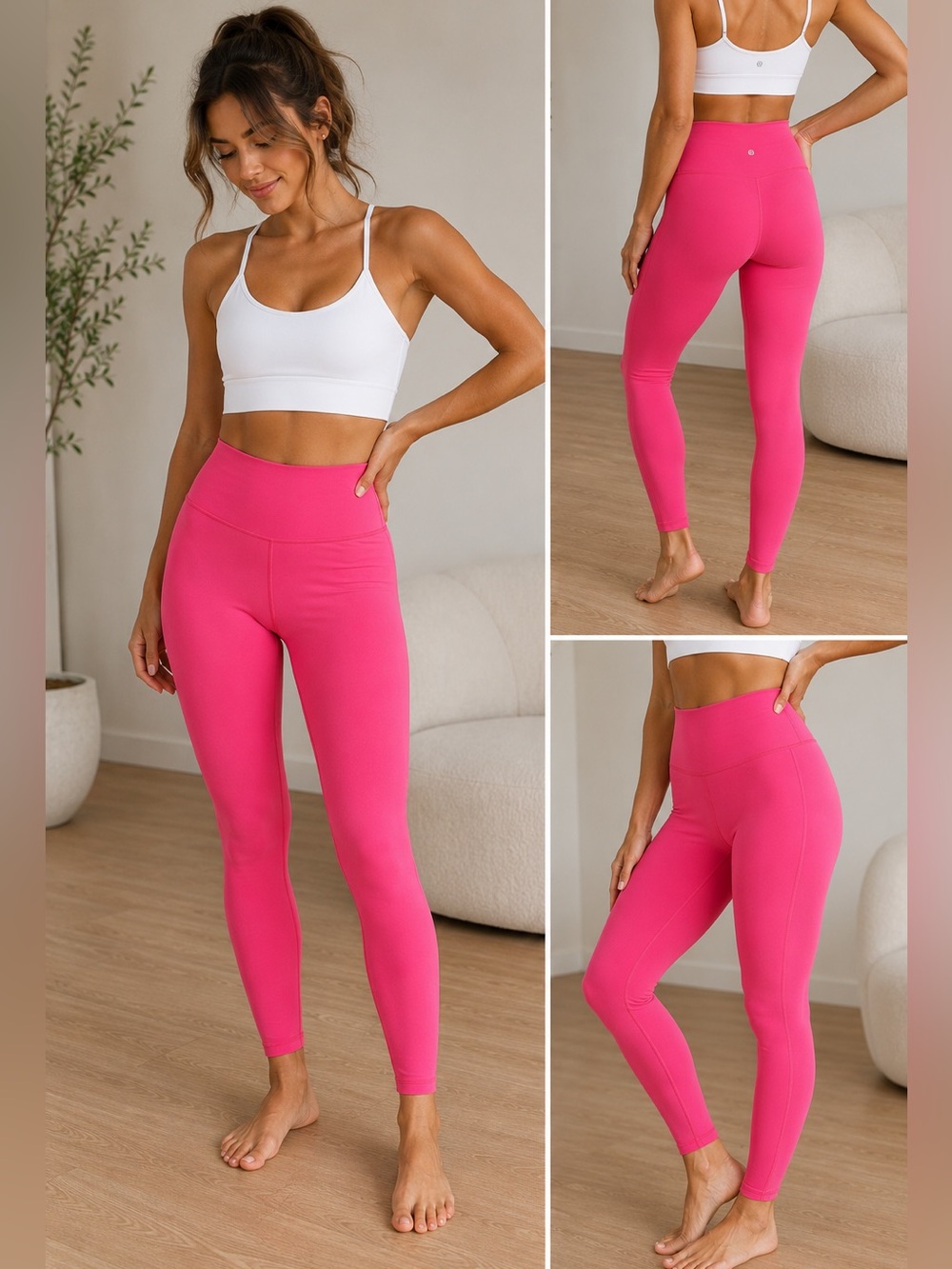 Lululemon Align High Rise Leggings, Hot Pink, Size 12